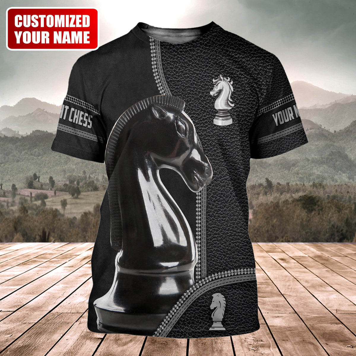 Knight Chess Strategy Shirt, Royal Horse Piece All-Over Print Unisex Tee