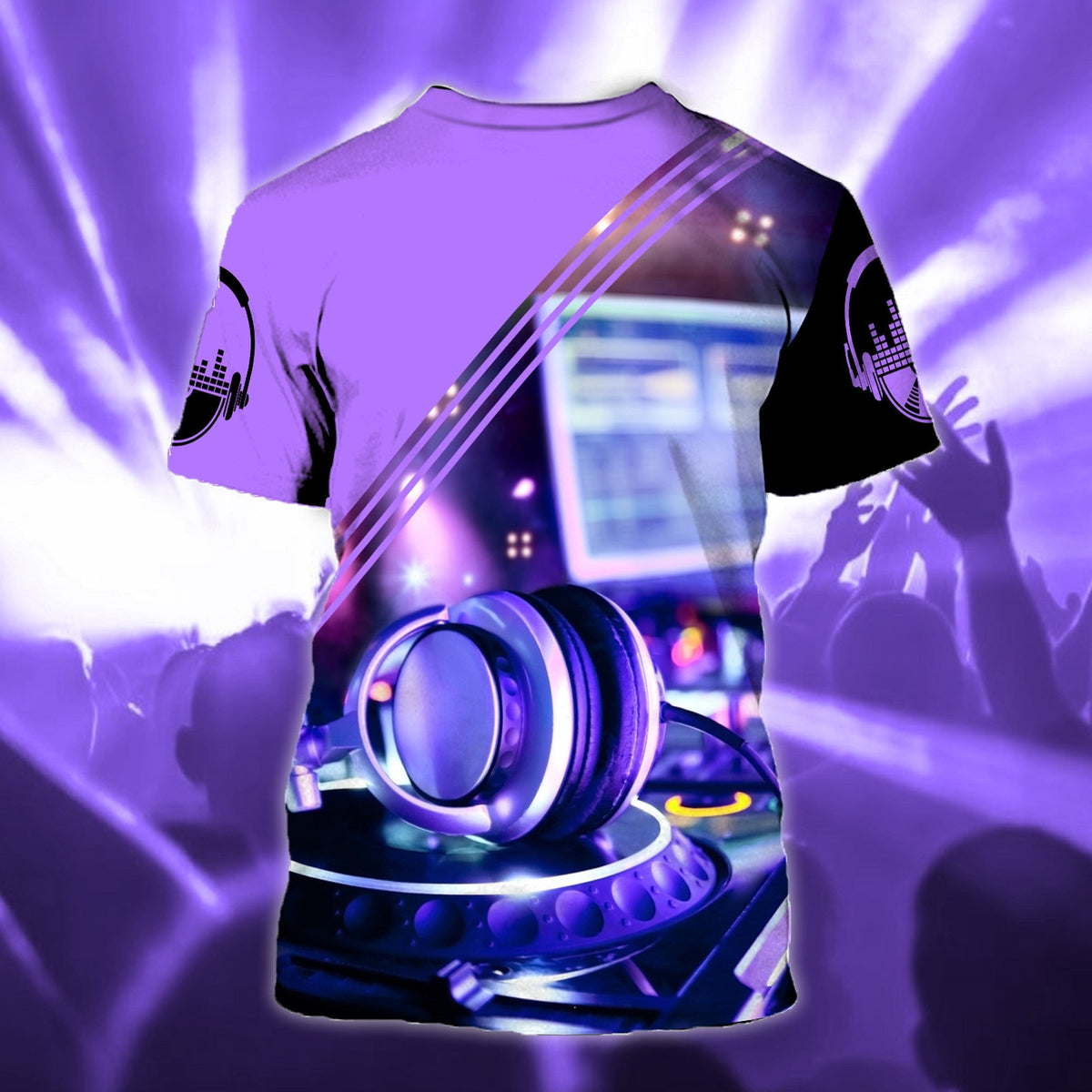 DJ Turntable Shirt, Disc Jockey Beats All-Over Print Unisex Tee