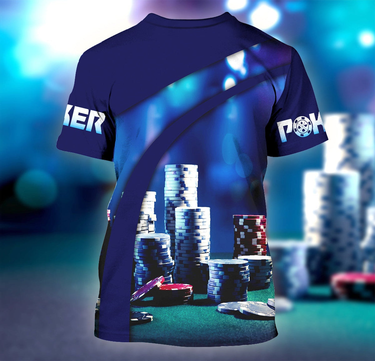 Poker Champion Shirt, Winning Cards All-Over Print Unisex Tee