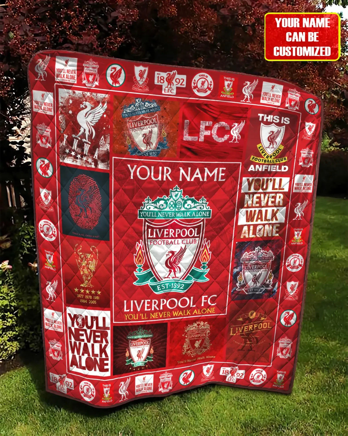 Liverpool You'll Never Walk Alone Quilt Blanket , Quilt set , Bedroom Decor , Quilting Q111104