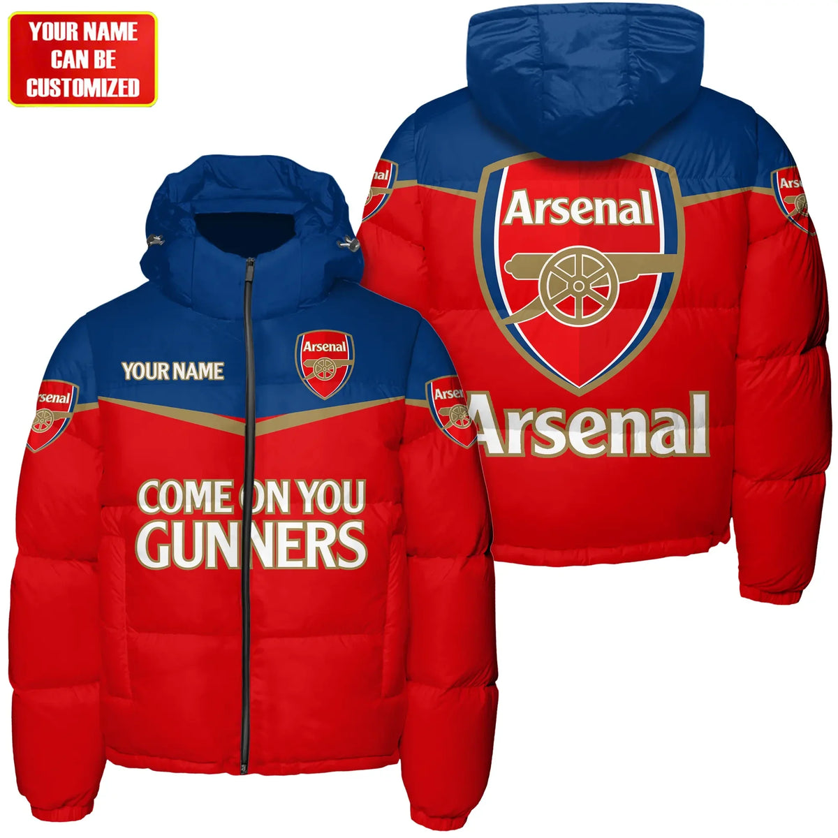 Arsenal Puffer Thermal Stand Collar 3D Jacket QB251008