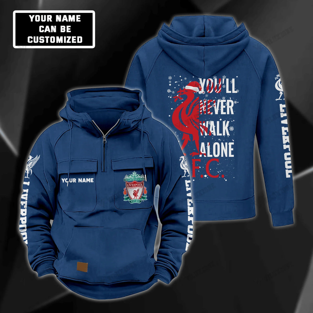 Personalized Liverpool Retro Cotton Hoodie