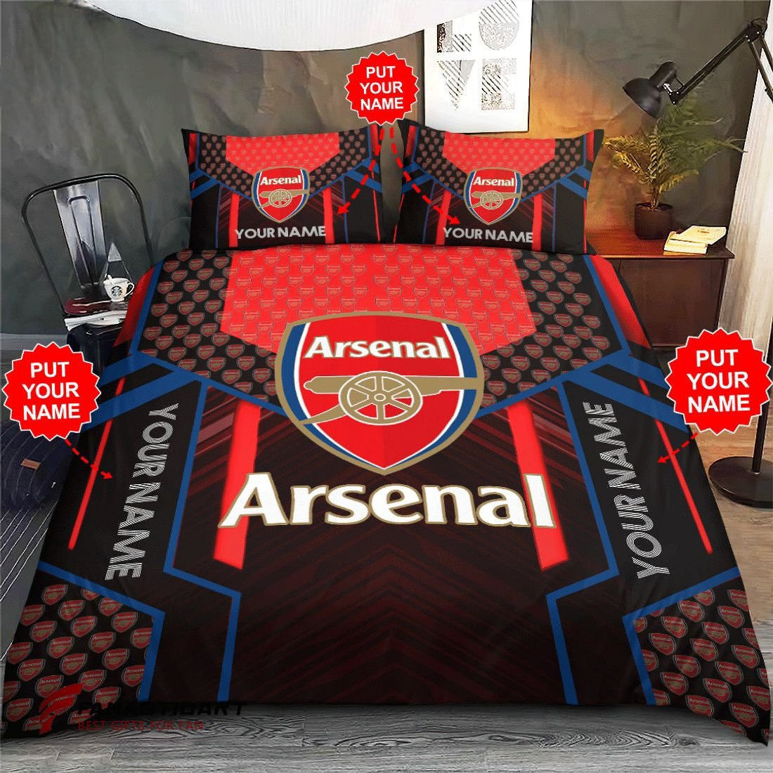Arsenal All Over Printed Bedding Set V5
