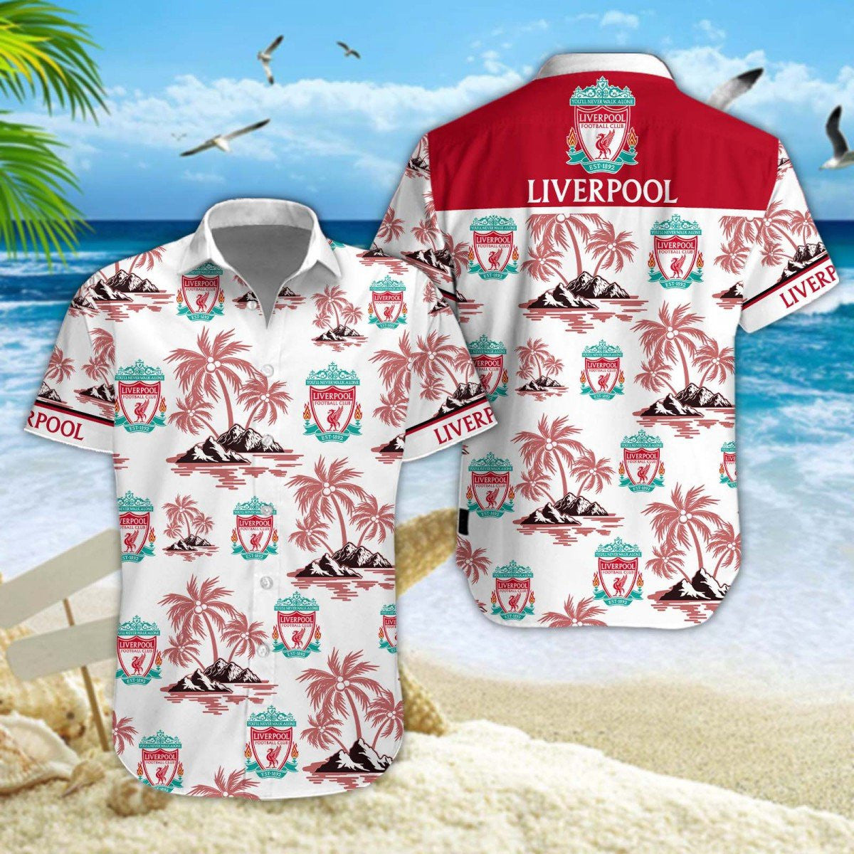 Liverpool Tropical Hawaii Shirt Beach Short V7