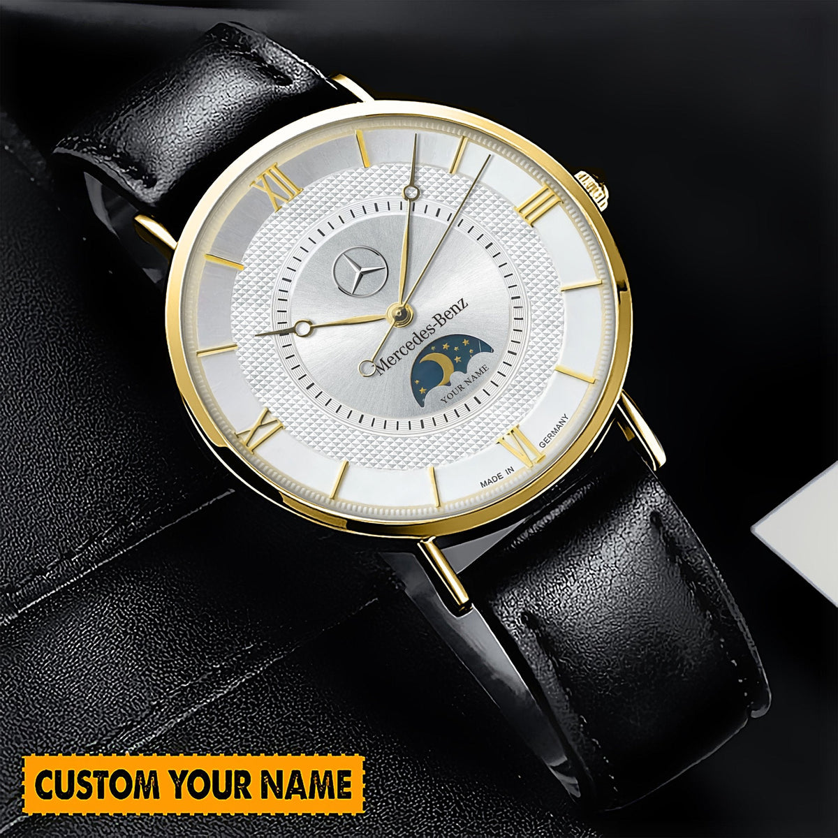 Personalized Mercedes Germany Quartz Leather Watch
