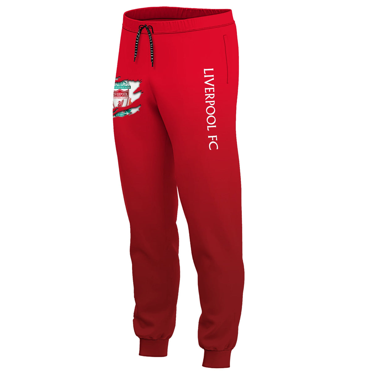 Personalized Liverpool Tear 3D Cotton Hoodie and Sweatpants set