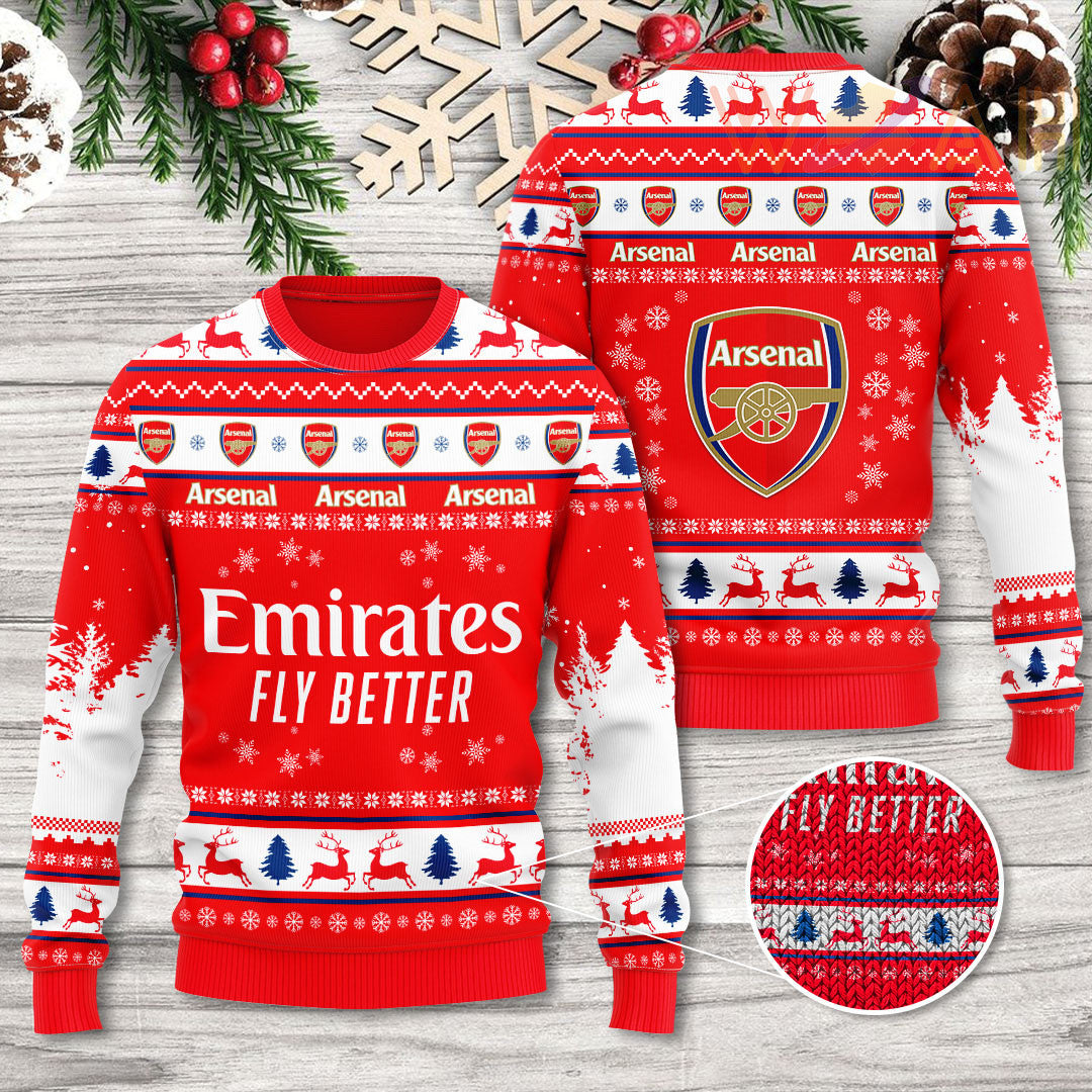 Arsenal Q13 Ugly Christmas Sweater , Unisex Wool Sweater