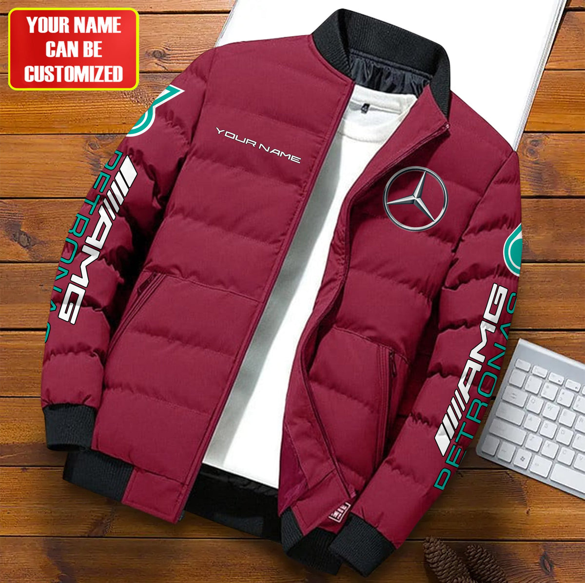 Personalized Merc AMG Petronas Puffer Jacket V2
