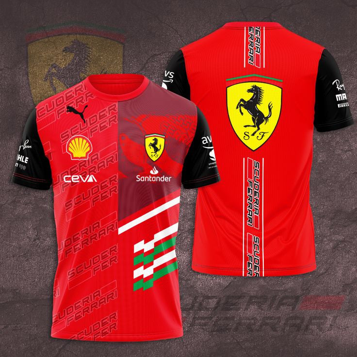 SF 3D Full Printing Set , SF Racing Shirt , Zipper Polo, Hoodie , Short , Polo ,hawaii V5