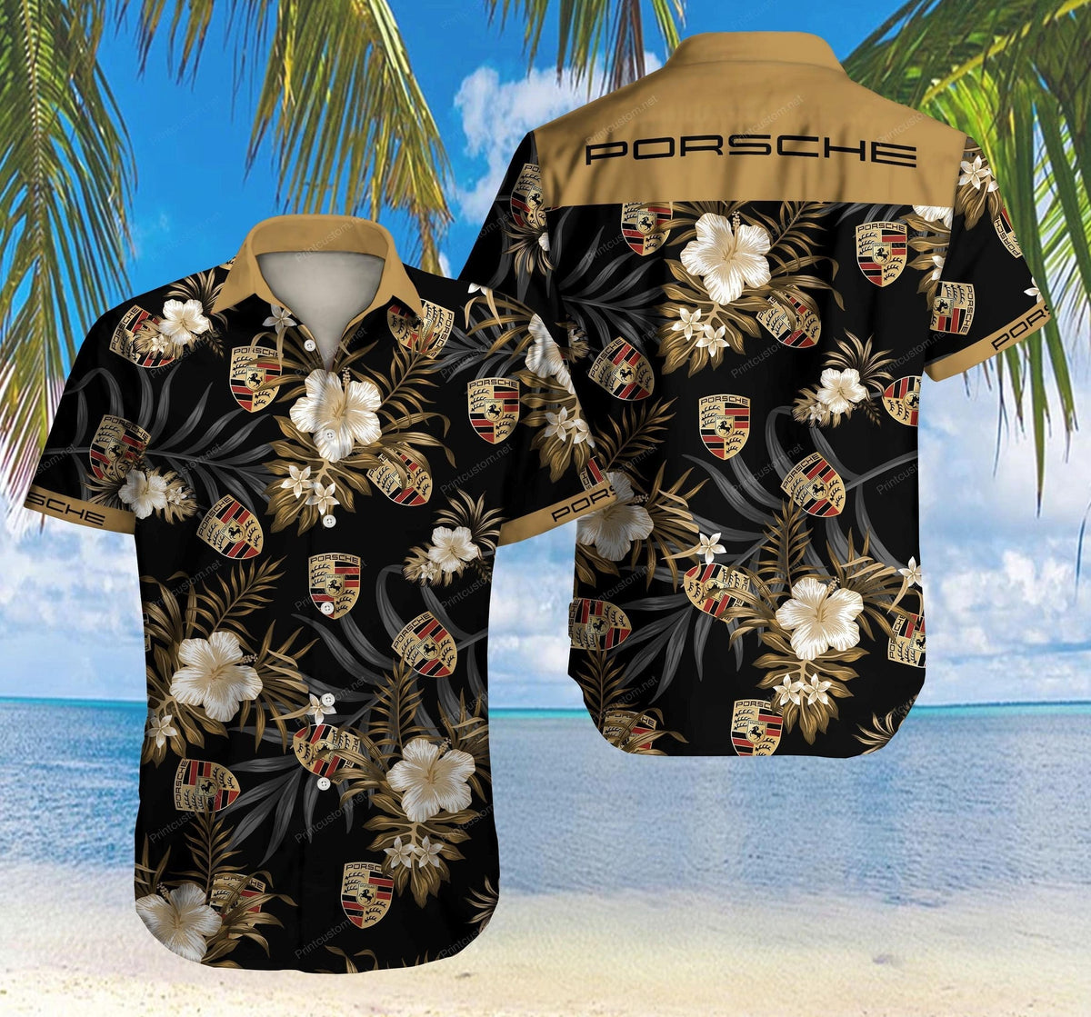 Pors Tropical Hawaii Shirt Beach Short