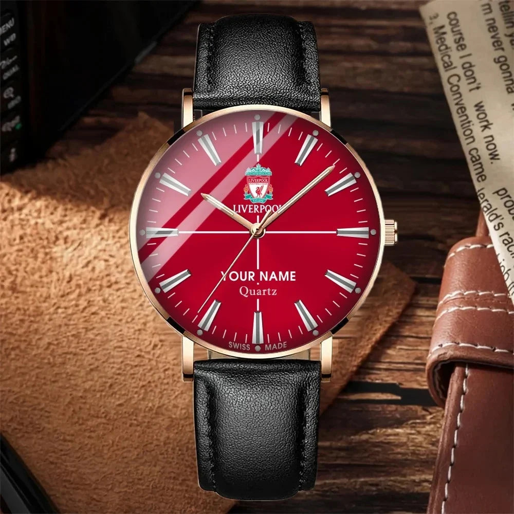 Personalized Liverpool Quartz Leather Watch