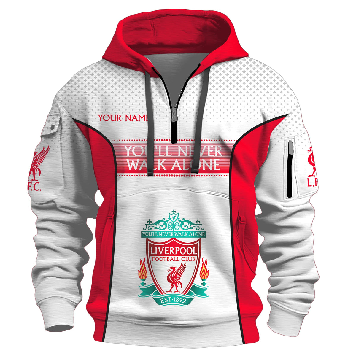 Personalized Liverpool Q6 3D Zip-Hoodie Cotton Jacket