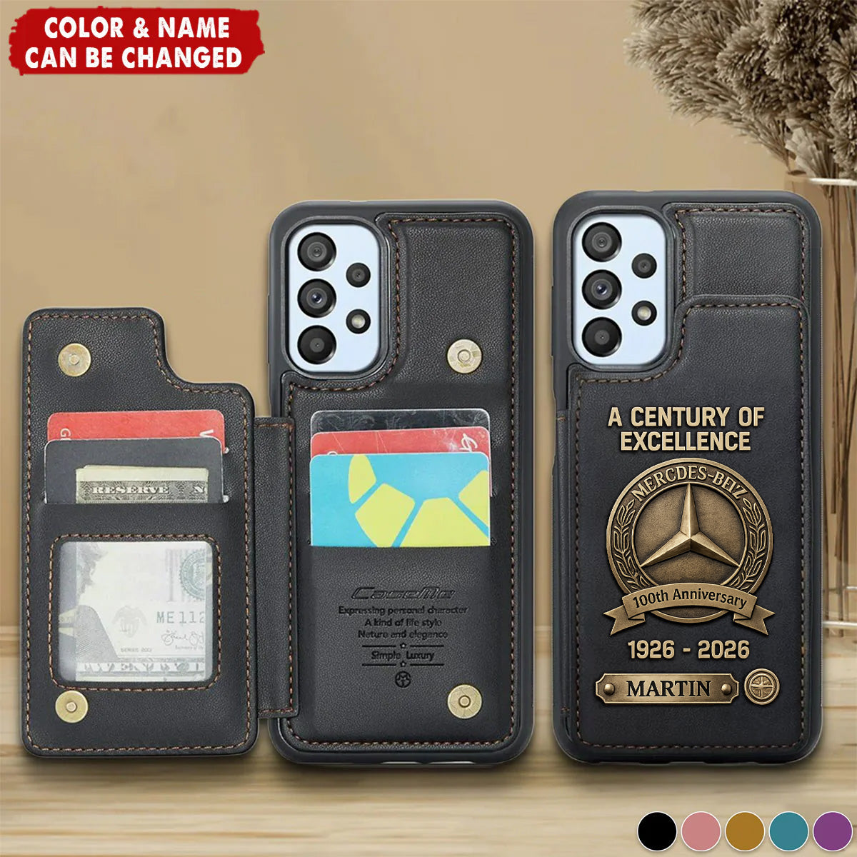 Merc 100th Anniversary Edition - Personalized Merc Leather Phone Case ( 1926 - 2026 )