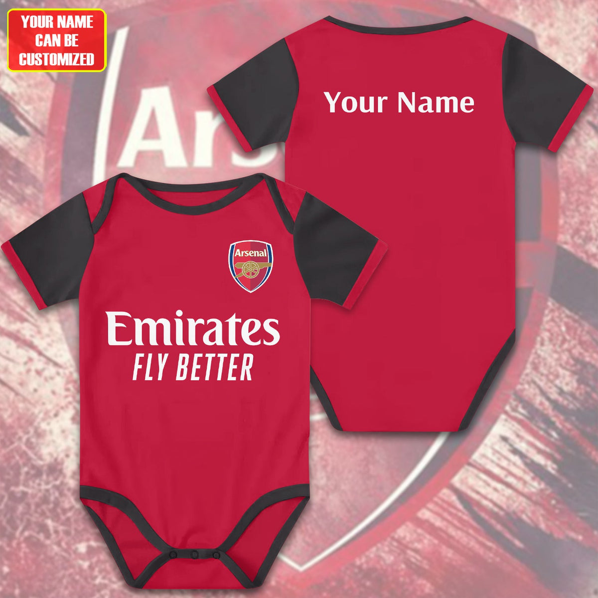 Customized Arsenal Soccer Jersey , Baby Rib Bodysuit Sizes