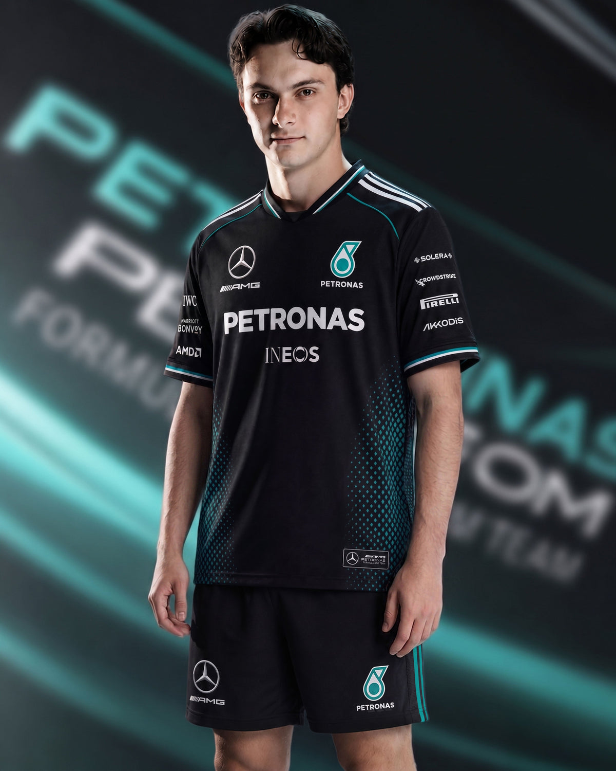 Personalized Merc Petronas F1 All Over Printed Shirt
