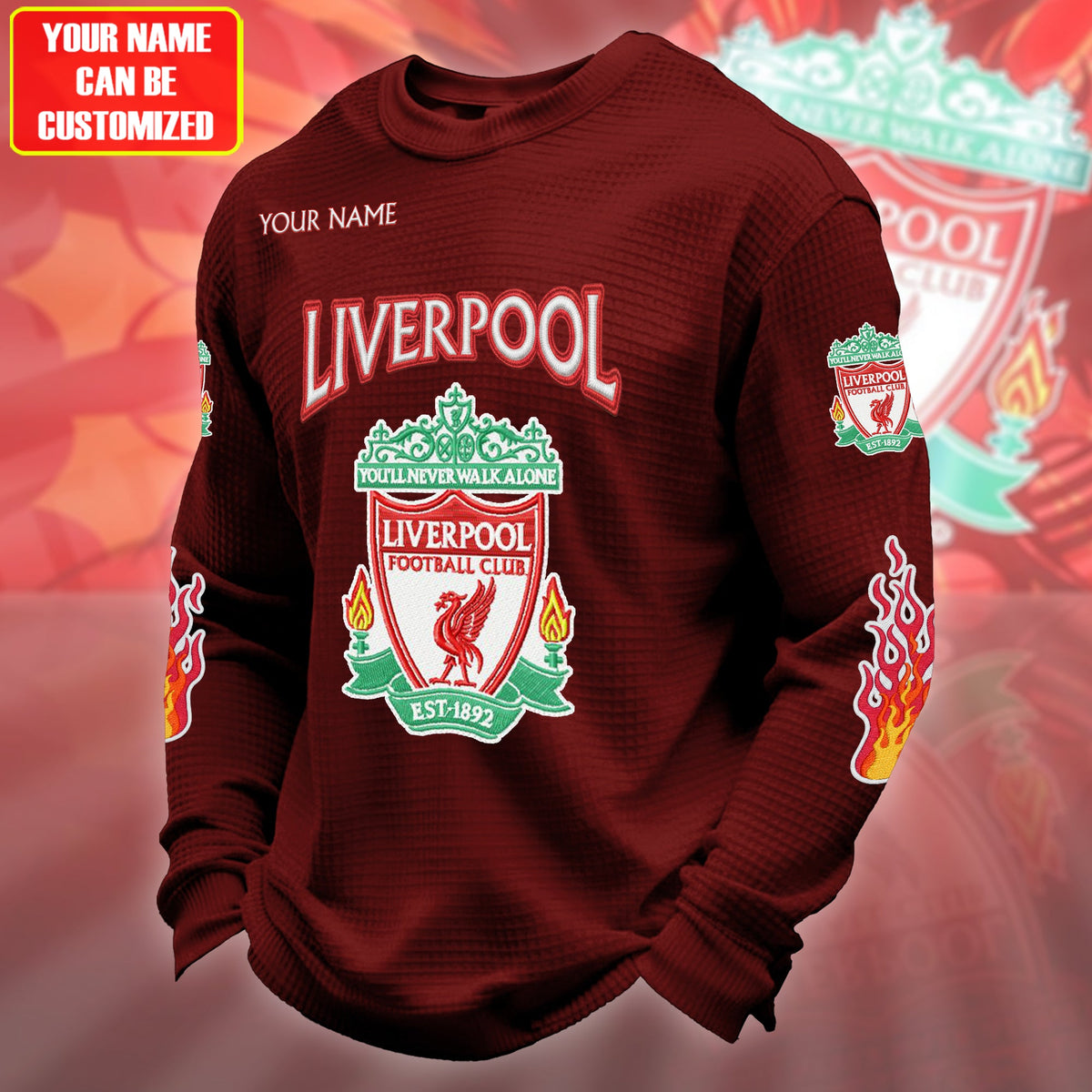 Personalized LVP Quilted Textur Unisex Sweater