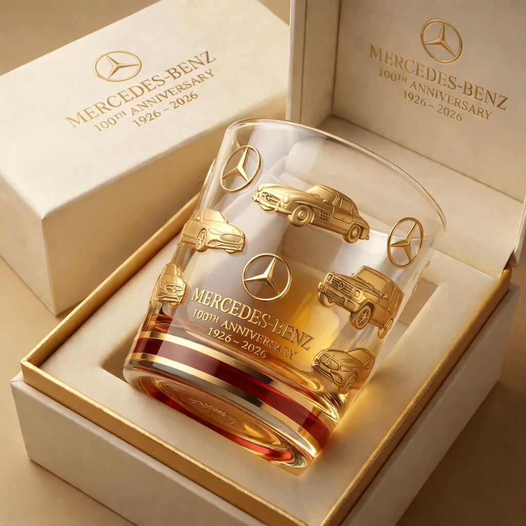 Merc 100th Anniversary Luxury Whisky , Merc Whiskey Glass, Holiday Gifts (1926- 2026)