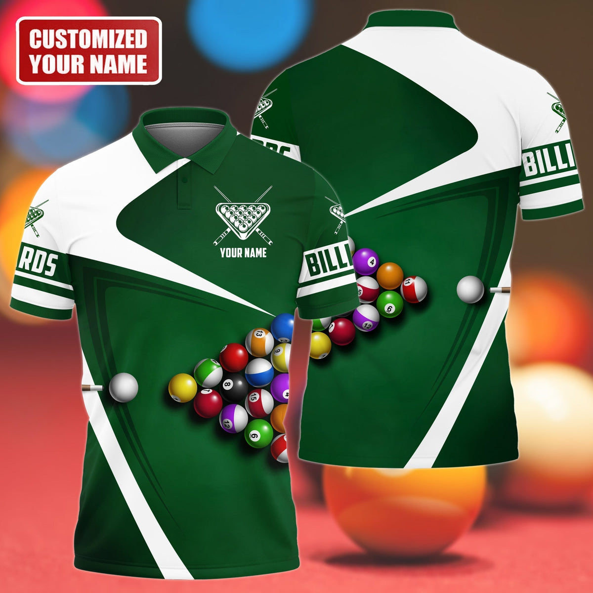 Personalized Name Billiard Q9 All Over Printed Unisex Shirt