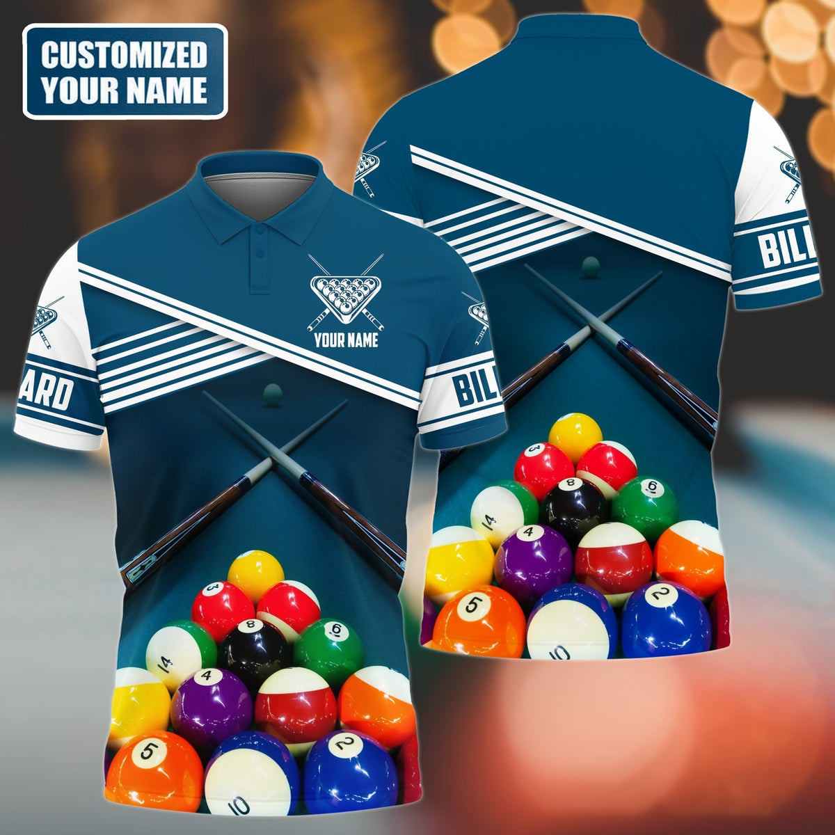 Personalized Name Billiard Q8 All Over Printed Unisex Shirt