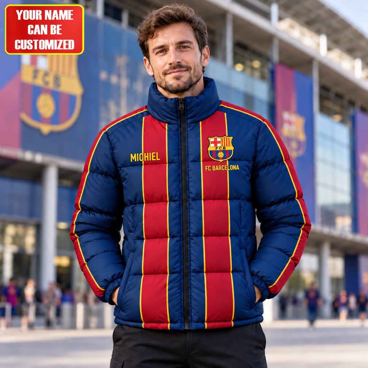 Barca FC 2026 Puffer Thermal Stand Collar Jacket