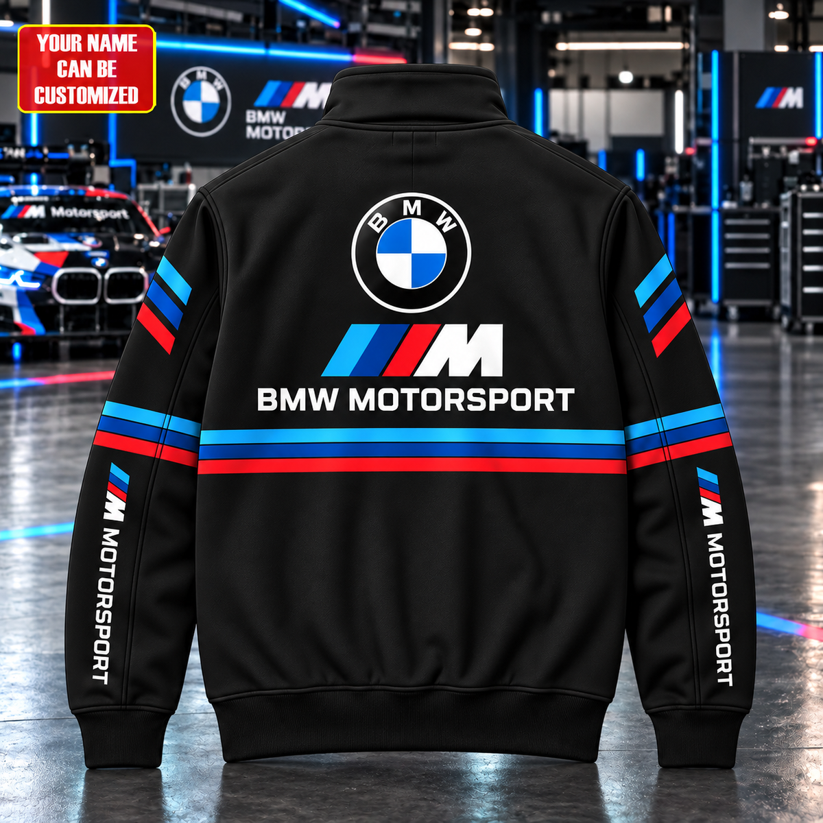 Personalized BW Motorsport 2026 Zipper Stand Collar Jacket