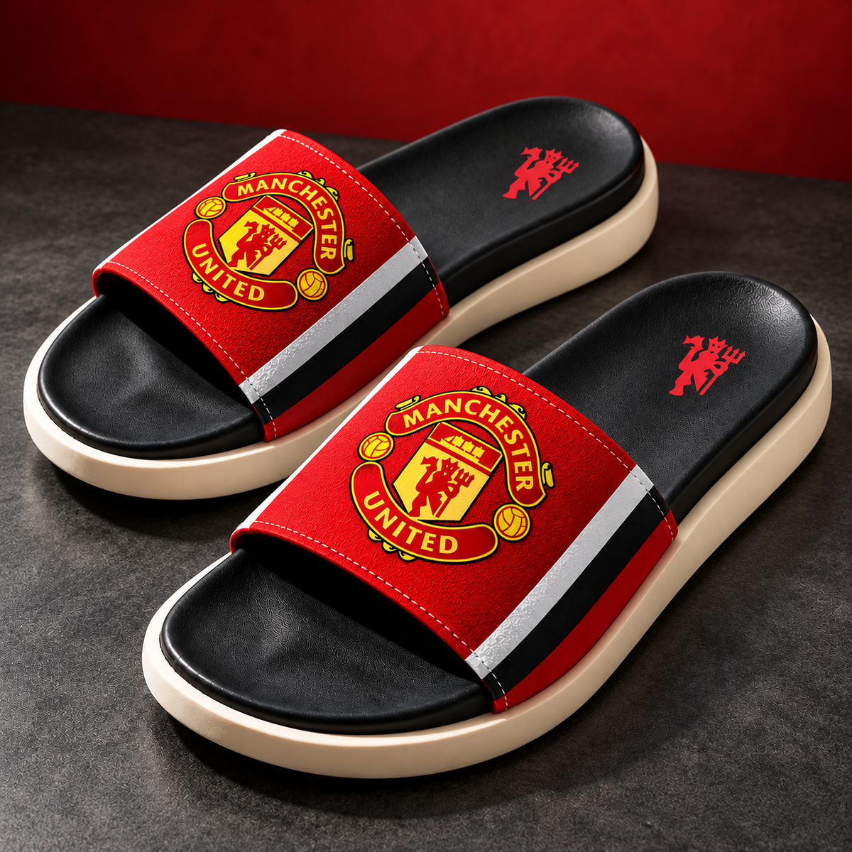 MU FC Sportline Custom Leather Sandals