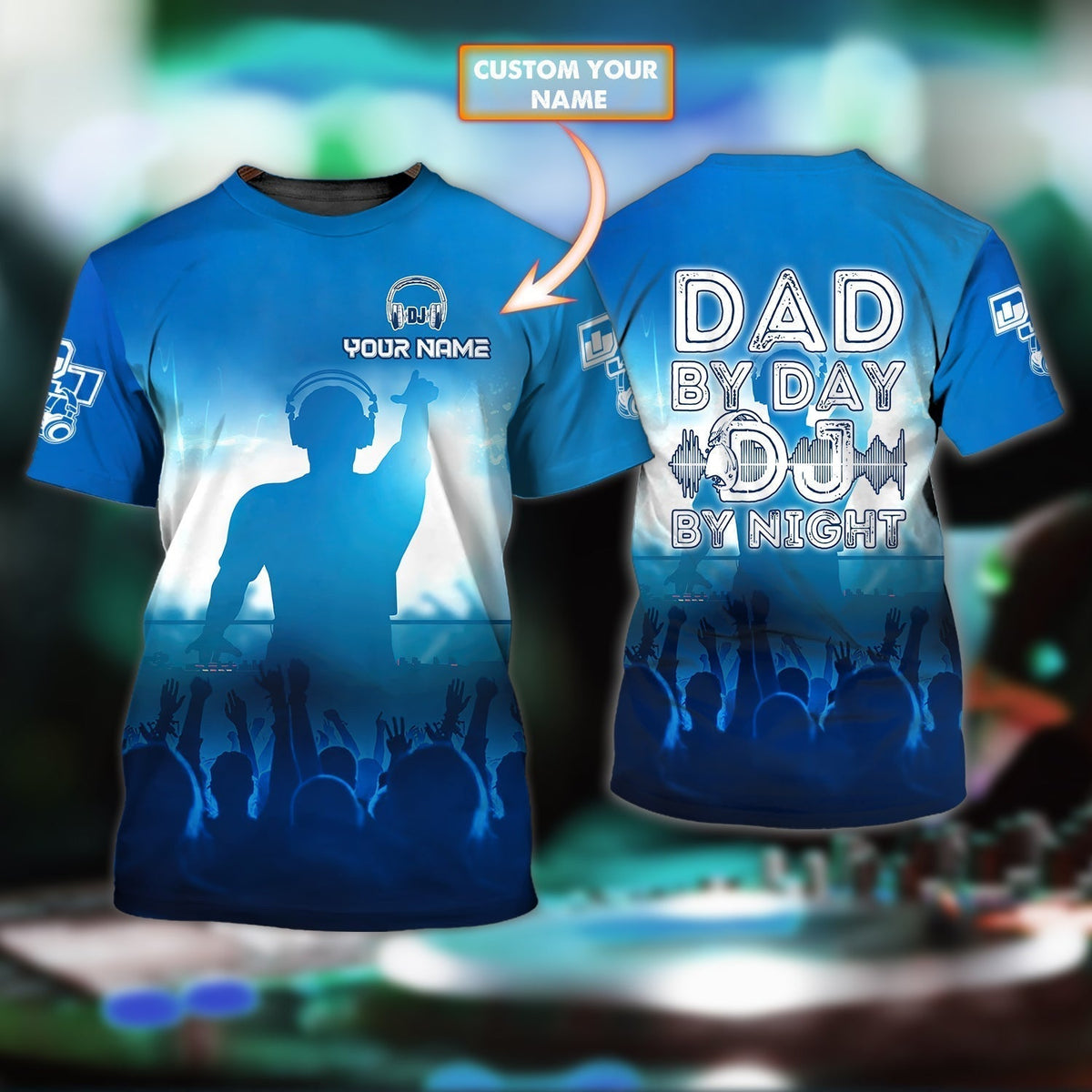 DJ Turntable Shirt, Disc Jockey Music All-Over Print Unisex T-Shirt