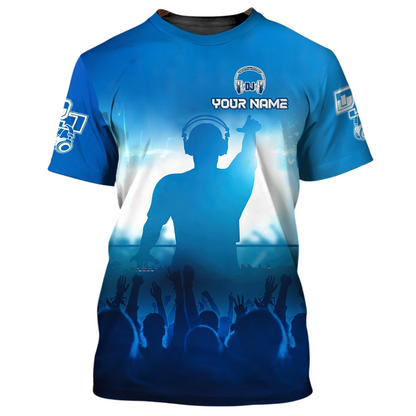 DJ Turntable Shirt, Disc Jockey Music All-Over Print Unisex T-Shirt