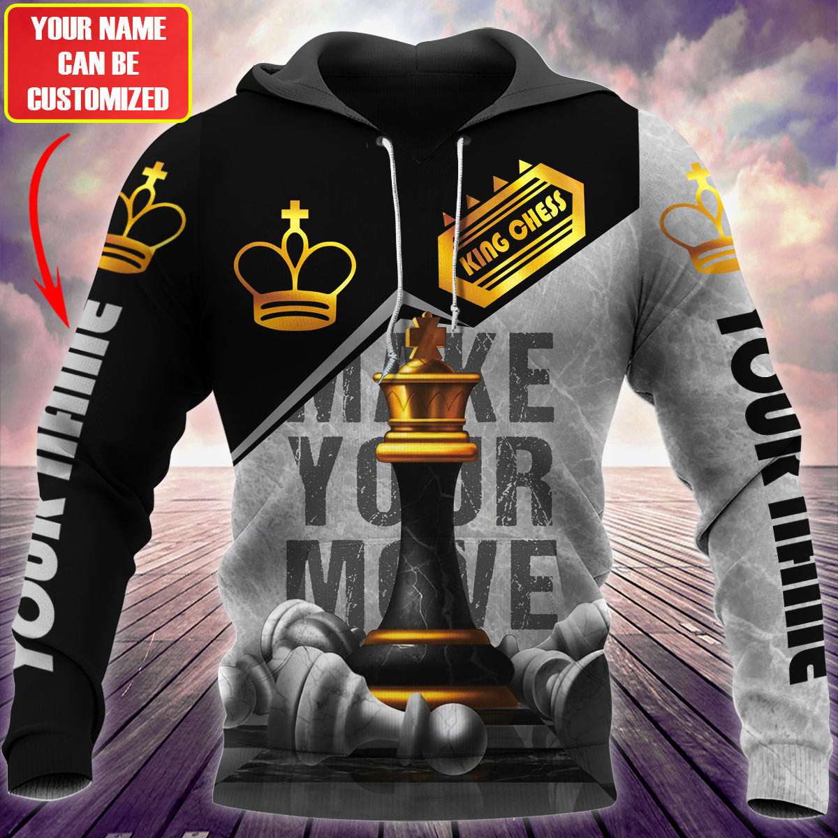 Make Your Move King Chess Shirt, Royal Strategy All-Over Print Unisex Tee