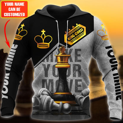 Make Your Move King Chess Shirt, Royal Strategy All-Over Print Unisex Tee