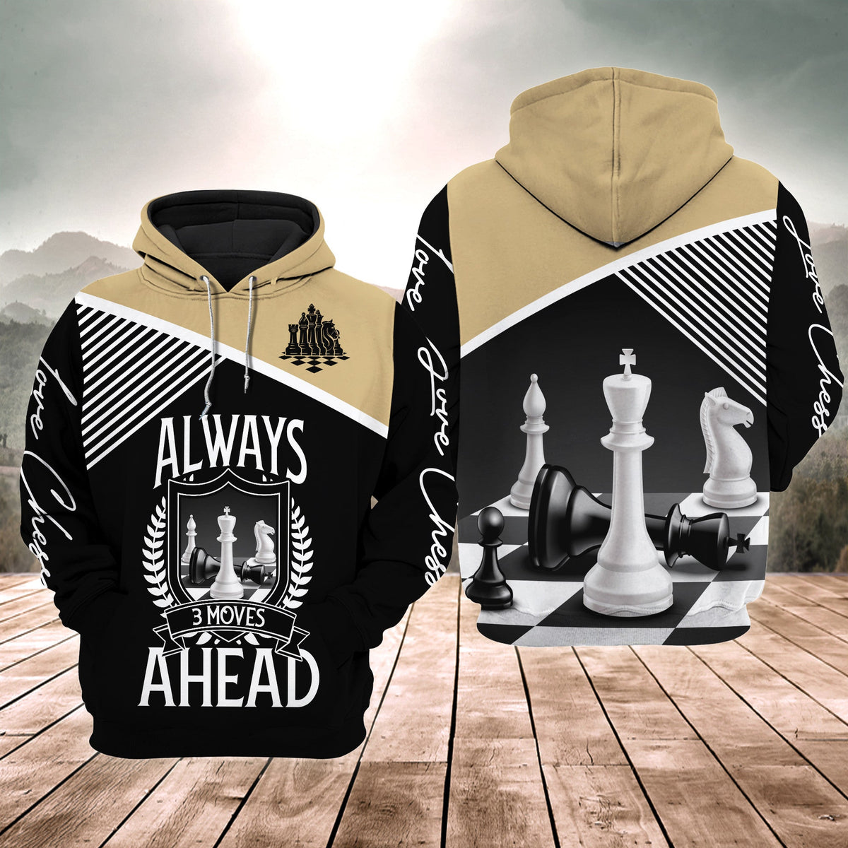 Love Chess Shirt, Romantic King & Queen All-Over Print Unisex Tee