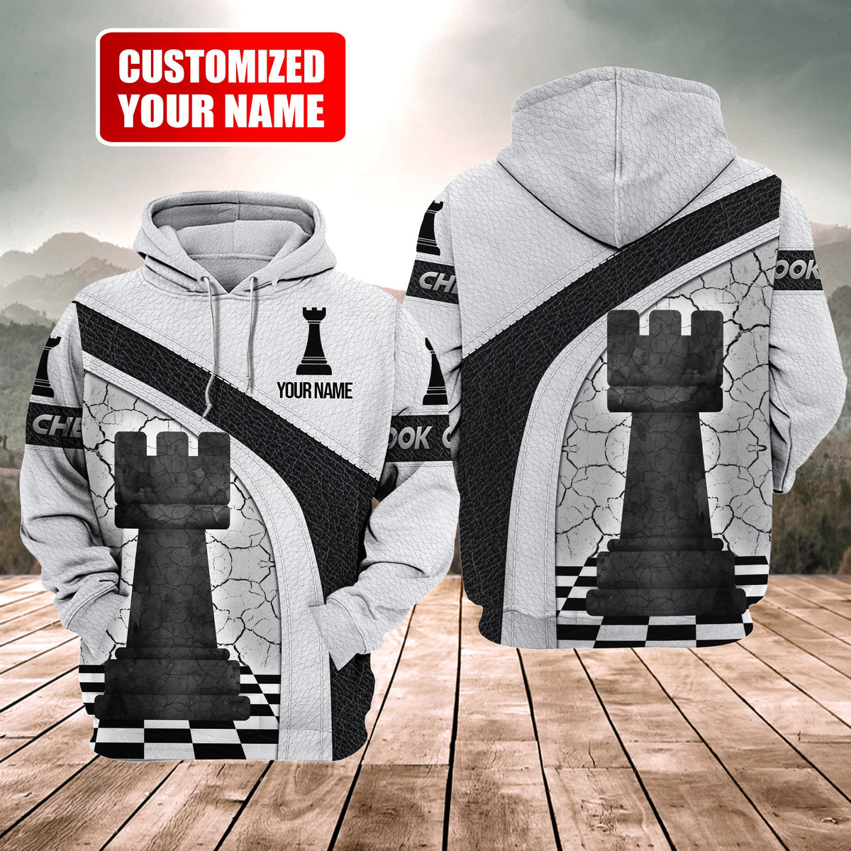 Rook Chess T-Shirt, Castle Strategy All-Over Print Unisex Tee