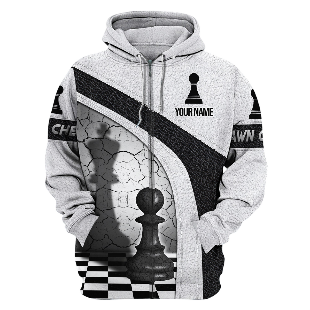 Chess Pawn Strategy Shirt, Classic Board Game All-Over Print Unisex Tee