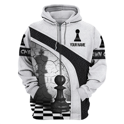 Chess Pawn Strategy Shirt, Classic Board Game All-Over Print Unisex Tee