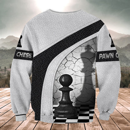 Chess Pawn Strategy Shirt, Classic Board Game All-Over Print Unisex Tee
