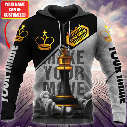 King Chess Make Your Move Shirt, Bold Strategy All-Over Print Unisex Tee