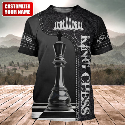 King Chess Shirt, Royal Strategy Board All-Over Print Unisex Tee