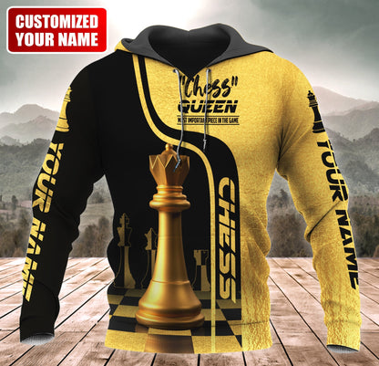 Queen Chess Royalty Shirt, Elegant Board Game All-Over Print Unisex Tee