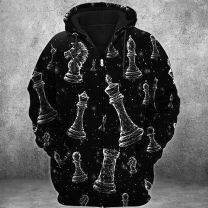 Artistic Chess Shirt, Modern Abstract Board All-Over Print Unisex Tee