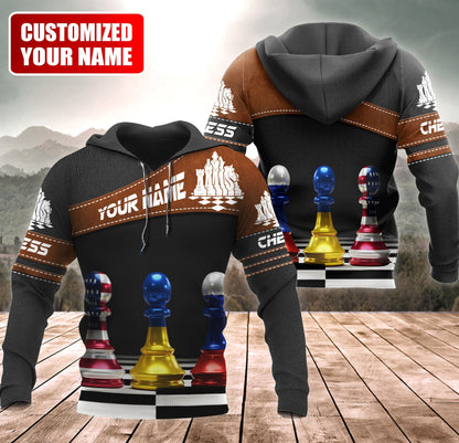 Chess Battle Shirt, Strategic Conflict All-Over Print Unisex Tee