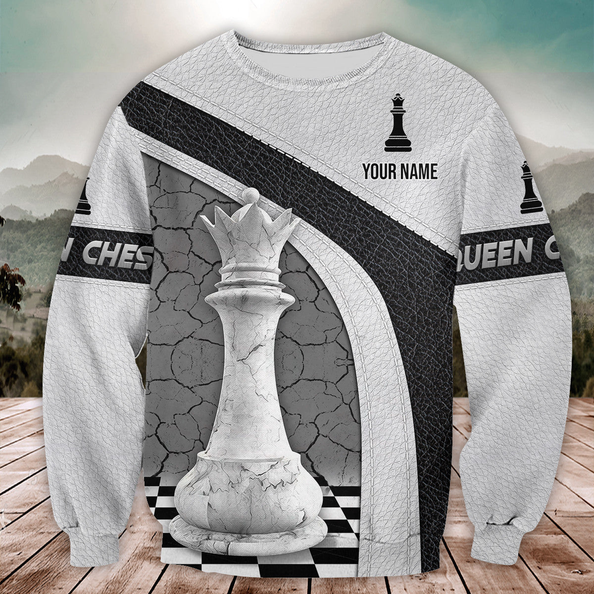 Chess Queen Shirt, Royal Strategy All-Over Print Unisex Tee