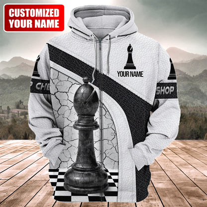 Chess Bishop Shirt, Strategic Board Game All-Over Print Unisex Tee