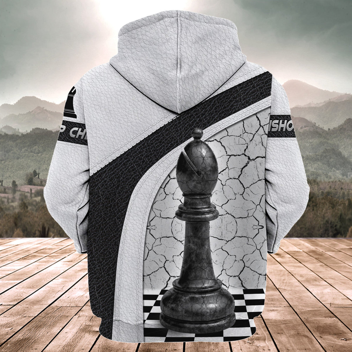 Chess Bishop Shirt, Strategic Board Game All-Over Print Unisex Tee
