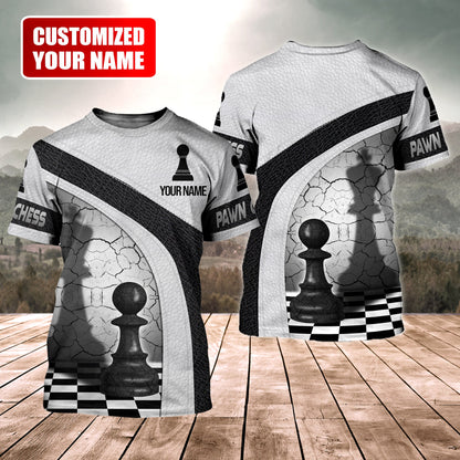 Chess Pawn Shirt, Classic Strategy All-Over Print Unisex Tee