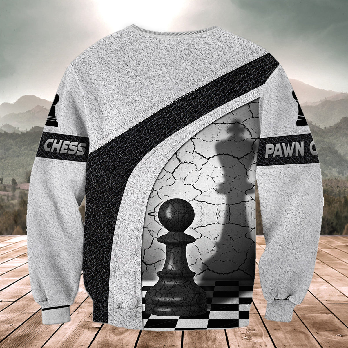 Chess Pawn Shirt, Classic Strategy All-Over Print Unisex Tee