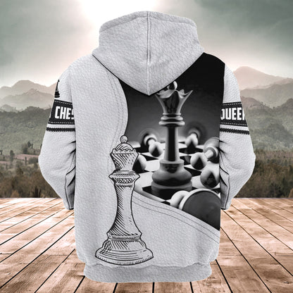 Queen Chess Shirt, Regal Chessboard All-Over Print Unisex Tee