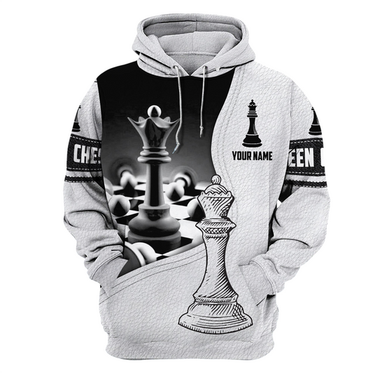Queen Chess Shirt, Regal Chessboard All-Over Print Unisex Tee