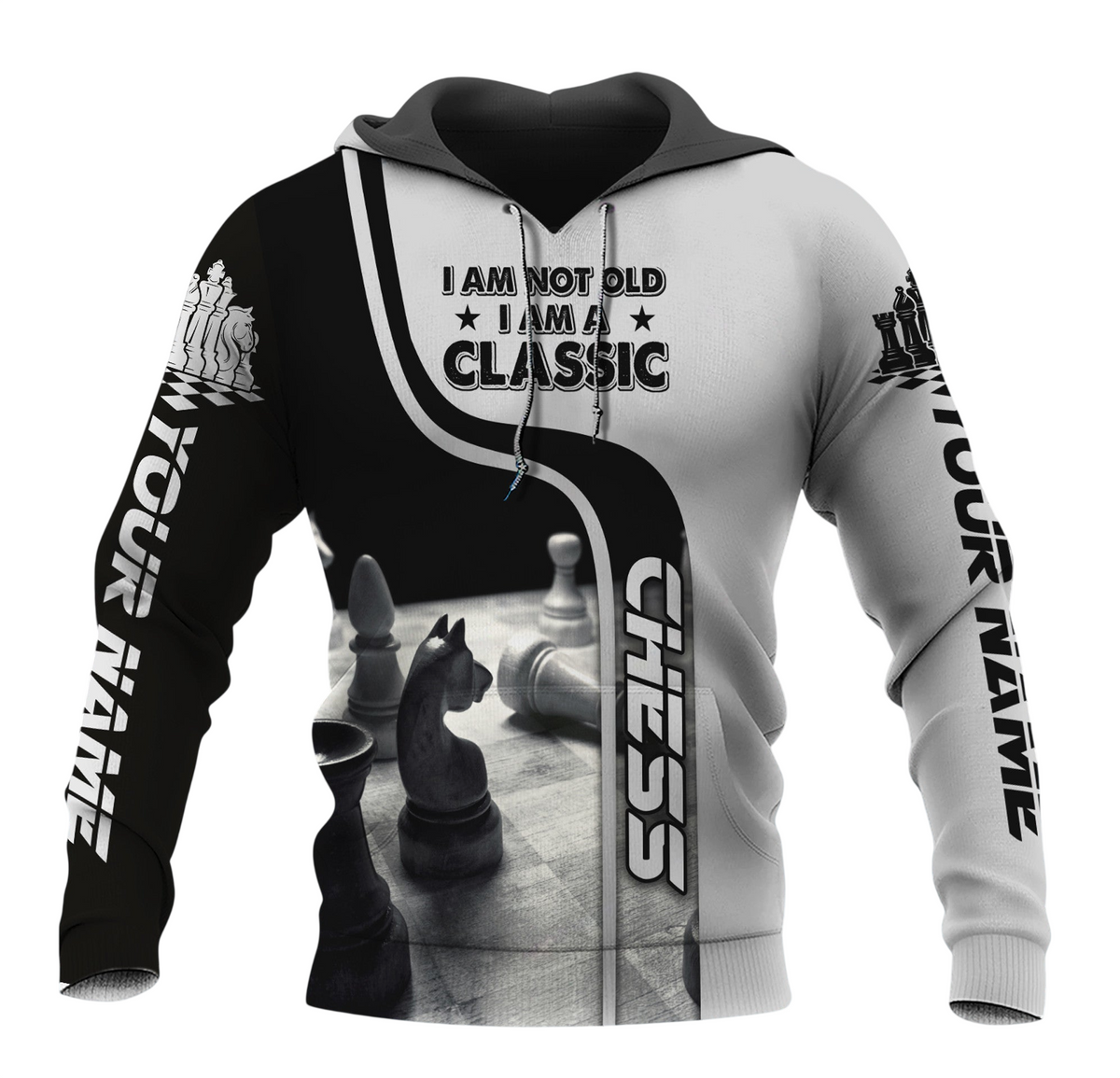 I'm A Classic Chess Shirt, Vintage Chessboard All-Over Print Unisex Tee