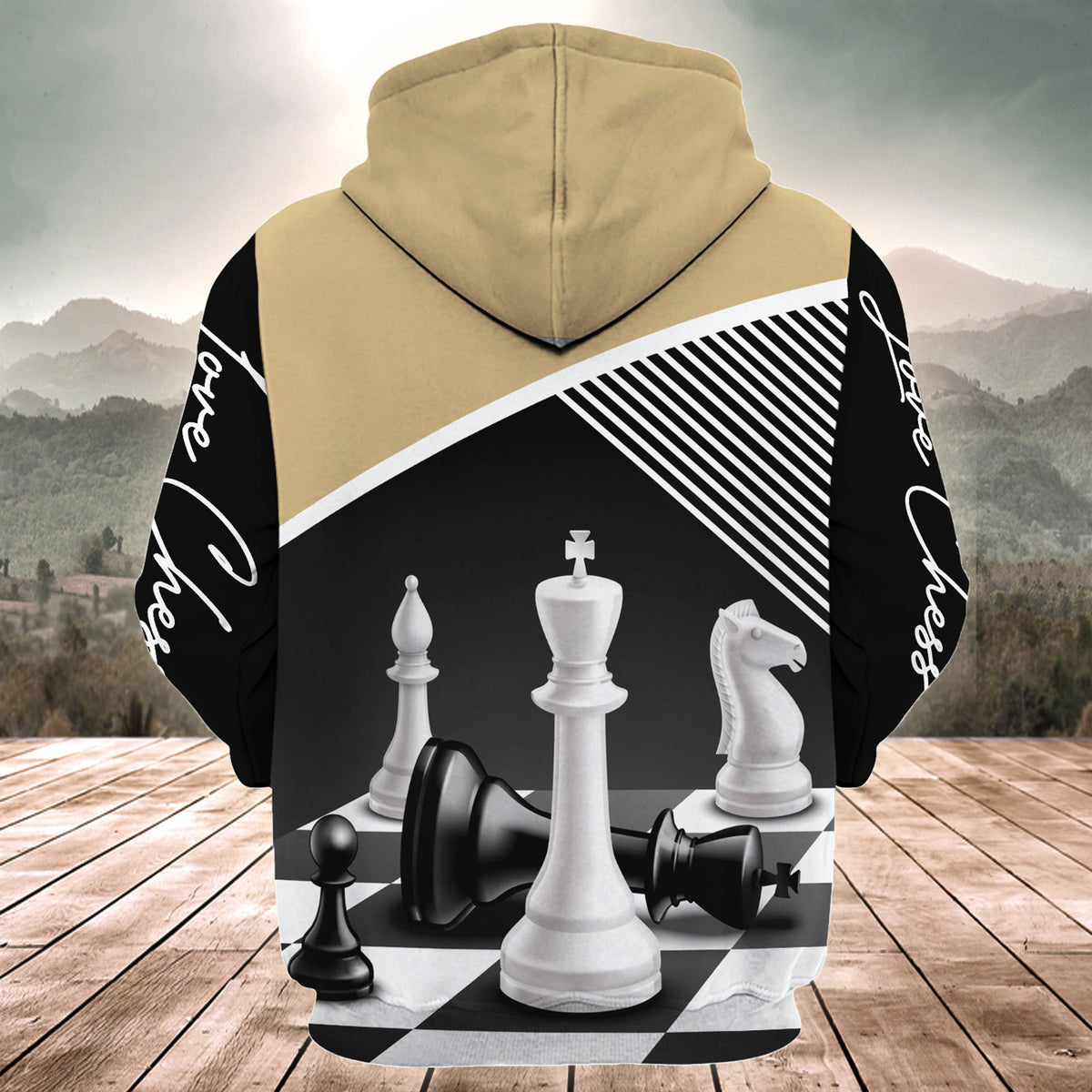Love Chess Shirt, Romantic King & Queen All-Over Print Unisex Tee