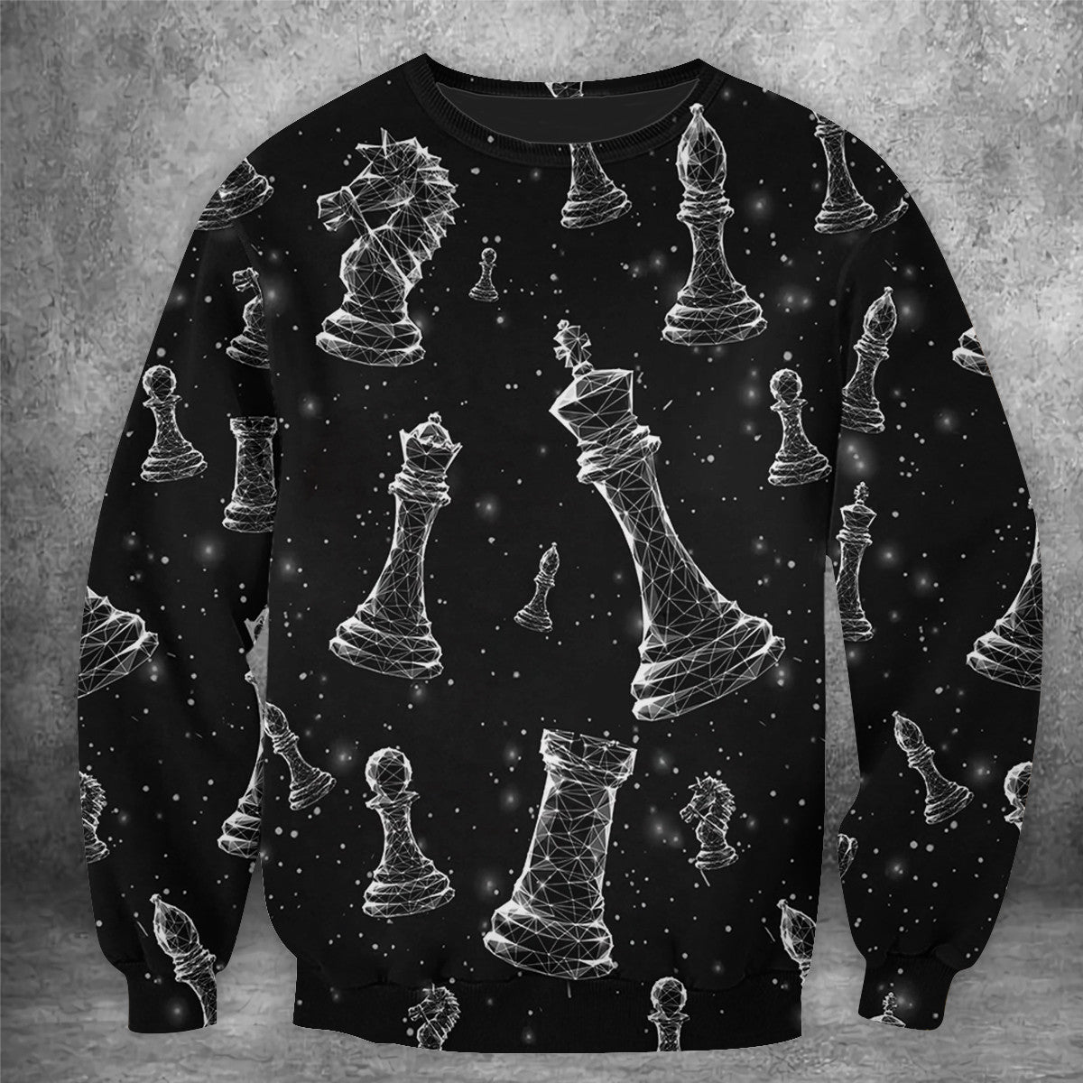 Chess Art Shirt, Abstract Chessboard All-Over Print Unisex Tee